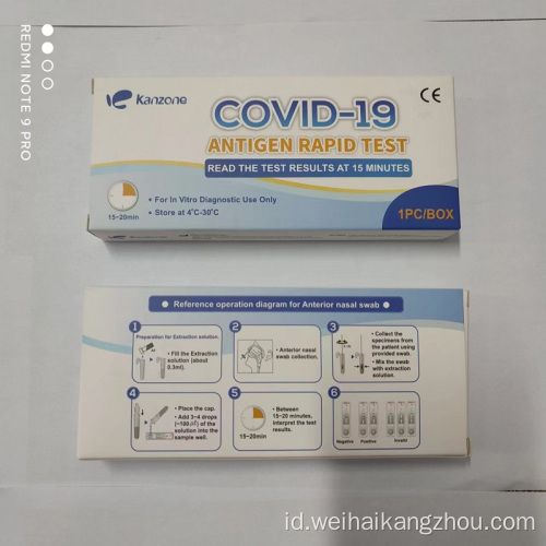 Kaset uji cepat antigen covid-19 untuk digunakan di rumah